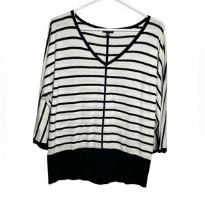 Talbots Long Sleeve Lightweight Cotton Blend Striped Sweater Size‎ Large